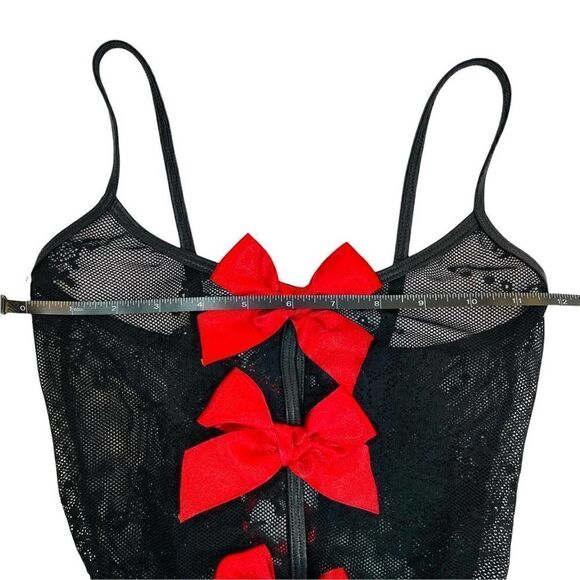 Mesh & Lace Thong Bodysuit Corset Back - Picture 8 of 12